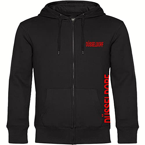 multifanshop Kapuzen Sweatshirt Jacke - Düsseldorf - Brust & Seite