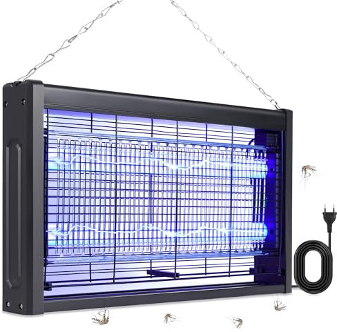 Lampe Anti Moustique,20W Light Fly Zapper, tue-mouches, tue-insectes électronique pour la maison, le jardin, la cour et la cuisine commerciale
