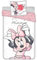 Minnie White Bedding Set, 100% Cotton, Reversible Duvet Cover 140 x 200 cm + Pillowcase 65 x 65 cm with Hearts