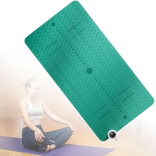 HLGKBY Winter-Yoga-Trainingsmatte, elektrisch beheizte Yogamatte, weiche TPE-Trainingsmatte, rutschfeste Trainingsmatte, Timer 1–12 Stunden, weiche und rutschfeste warme TPE-Yogamatte,