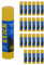 Idena 90250 - Klebestift, farblos, 24 x 10 g, lösungsmittelfrei, kinderfreundlicher Kleber für Kunst und Bastelarbeiten