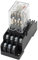 PRNDKYQZ Relé electromagnético con indicador LED HH54PL (Lote de 10 Unidades) con zócalo HH54P, Serie MY4, CA 220 V, 110 V, 24 V, CC 24 V, 12 V, HH54P-L MY4NJ.(220VAC)