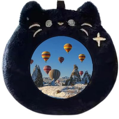 Compact Photocard Holder, Plush ID Badge Case, 2.17x3.31x0.79 Inches Lightweight Pvc Cover Pendant, School Lanyard Accessory Case for Daily Use Girl Gift Organizer