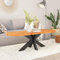 Eleganz Massivholz Tischplatte Oval 100x40x3,8 cm aus Akazie - Natürlich & Langlebig für Küche, Esszimmer oder Garten - Unbehandeltes Massivholz für stilvolle Einrichtung