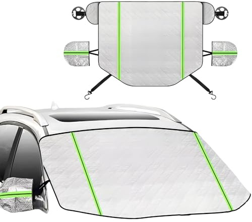 ASBHFC Auto Scheibenabdeckung für Dacia Lodgy (2012-2022), Eisschutz & Frostschutz im Winter, Sonnenschutz im Sommer, Winddichte Abdeckung gegen EIS, Schnee, UV und Hitze