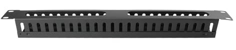 CATIEBYE Sistema de Gestión de Cables de Metal para Rack de Servidores 19 Pulgadas Organizador de Cables de Red 24 Ranuras Soporte Práctico en Entornos Profesionales