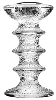Iittala Festivo Kerzenständer, Glas, Silber Klar, 5 x 5 x 15 cm