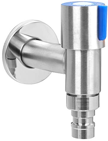 Garosa Edelstahl Wandmontierter Wasserhahn G1/2 Edelstahl Hebelhahn Wandarmatur Silber Metallic Einloch Wandmontage Außenbereich