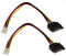 KALEA-INFORMATIQUE Lot de 2 Cordons adaptateurs Alimentation SATA 15 Points Mâle vers Floppy (Mini Molex 4 Points). Longueur 20 cm