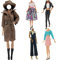Lance Home Puppenkleidung, 5 Sets, modische Outfits, Herbstkleider, Herbstkleidung, Windbreaker, Hose, Schuhe, Tasche, Hut für 29 cm Puppen, Zubehör, Baby-Geschenke