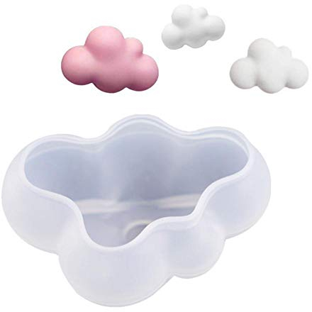 Blossomer Moule en Silicone Nuage pour Fondant, Chocolat, Bonbons, Bougie, Savon, Bain - Bricolage Forme Nuage Pudding moules en résine époxy Outil décoration gâteau Cuisson