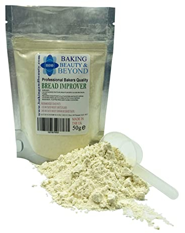Baking Beauty and Beyond Professional Mix Improver Powder for Bread - Dough Enhancer for Bread, Grain Dough Conditioner Strengthens Starch and Improves Texture of All Flours, 50g