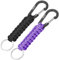EOTW Paracord Schlüsselanhänger Karabiner Karabinerhaken D Ring Schlüsselband Schlüsselring für Motorrad Auto Camping Wandern Männer Frau Kinder (1 Schwarz & 1 Lila)