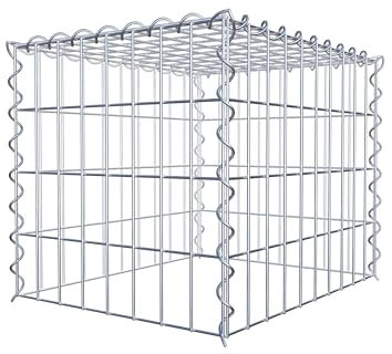 GABIONA - Gabione BHT: 50 x 40 x 40 cm - Anbau-Korb Typ 3 (ohne Bodengitter) - Verzinkter Gabionenkorb mit Maschenweite 5x10 cm