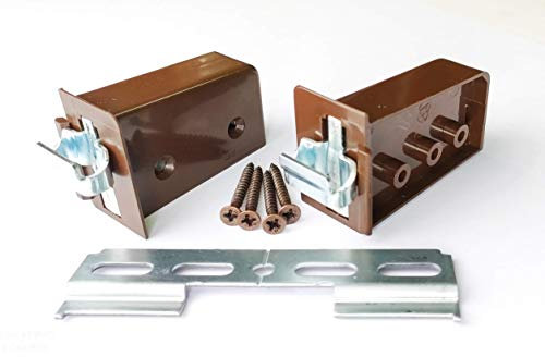 Reggipensile CAMAR. Kit Supporto Pensile (coppia DX e SX). Ganci Mobili Sospesi. (CAMAR 800, MARRONE)