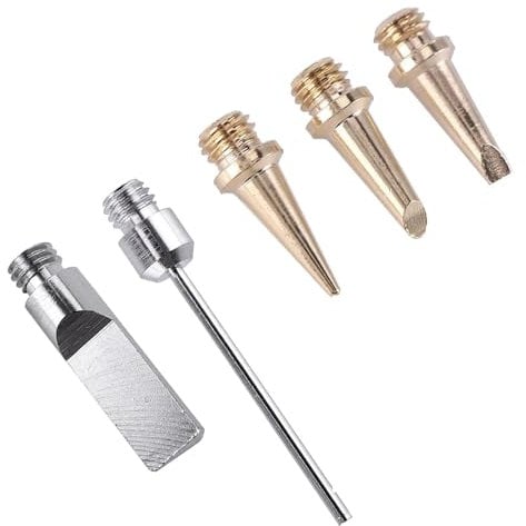 Solder Tip - 5pcs Replacement Solder Iron Tips Kit Self-Ignition Gas Soldering Iron Tip Brass Internally Heated Soldering Iron Tip Cordless Welding Torch Tool Kit Butane Soldering Iron Tip