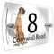 Personalised House Number Sign for Dog Lovers (Great Dane)