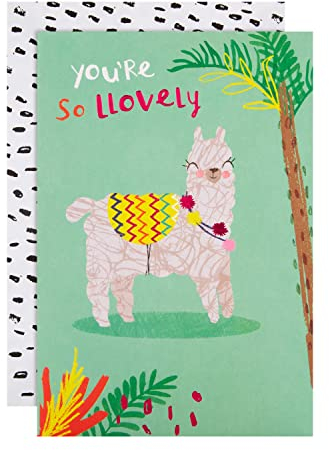 Hallmark Karte für jeden Anlass, modernes Lama-Design