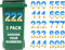 3 x Bin Numbers for Wheelie Bins, 0-9, Daisy Dustbin Stickers, Easy Application 17.5cm Stick On Number Stickers - Weatherproof Self Adhesive Vinyl (5)