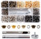 Ösen Werkzeug Kit 6mm - 400 Sets Ösen Set Oesen Lochnieten Eyelets Scheiben Metallösen 4 Farben mit 3tlg Werkzeug - Ösen für Stoff DIY Schuhe Leder Taschen Kleidung Handwerk