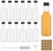 JETOP Mini Liquor Bottles 12 Pack 50ml Reusable Plastic Empty Spirit Bottles With Screw Caps, Funnel, Cleaning Brush and Stickers for Parties