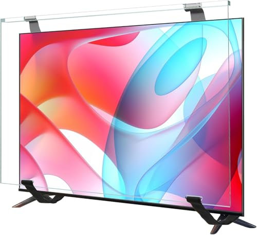 Qoosea 32 Inch TV Screen Protector HD Clear Screen Protector Panel Acrylic Protective TV Display Protectors for Single-point Dual-point Support TV Wall-mounted TV Computer Monitor (32 Inch)