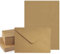 Logei Briefumschläge Kraftpapier mit Karten，60 Sets Umschläge Faltkarten， Blanko Karten zum Selbstgestalten ，kraftpapier karten mit Natur-Braun umschlage Recycling Umschläge Kuverts für Geschenk Grußk