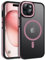 GaoBao Cover Magnetica per iPhone 15 6,1, [Compatibile con MagSafe] Custodia Traslucida Opaca Protettiva Sottile Antiurto Retro Resistente Anti-Scivolo Case per iPhone 15 6,1, Rosa
