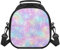 TSOVTHRID Lonchera caliente para niños con contenedores de comida brillantes de arco iris, lonchera rosa para niñas con correa ajustable para el hombro, bolsa de almuerzo para niños pequeños, viajes