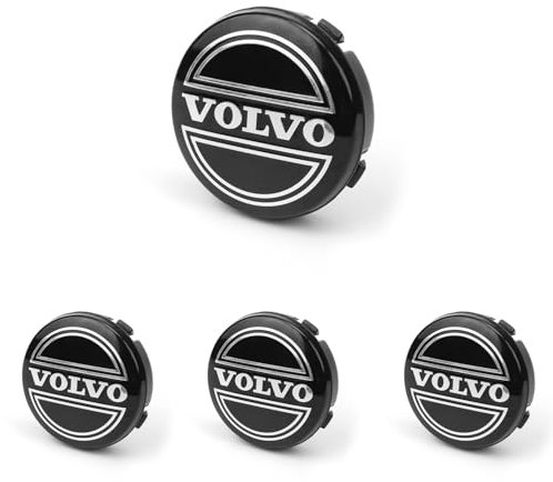 PHMING 4 Pièces Cache Moyeu en ABS, Capuchon Enjoliveur de Centre de Roue, 64mm Capuchon de Moyeu, Enjoliveur de Moyeu de Voiture Noir, Convient à la Plupart des Modèles