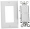 DOITOOL Interruptor Doble Rocker con Placa de Pared para Instalaciones Residenciales y Comerciales Diseño Práctico y Seguro Rápida y Duradera