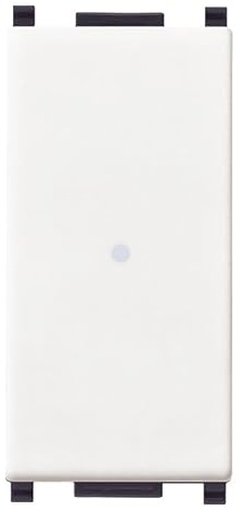 VIMAR 14100 Plana Interruttore 1M, 1 polo 10AX, assiale illuminabile bianco