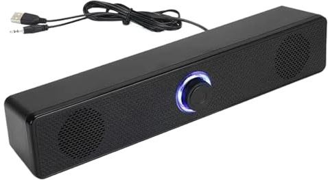 Generico Altoparlante Soundbar Senza Fili - Soundbar Per PC Desktop, Subwoofer Con Doppi Altoparlanti Per Casa, Altoparlante Compatto Ad Alto Volume Per Laptop Scrivania