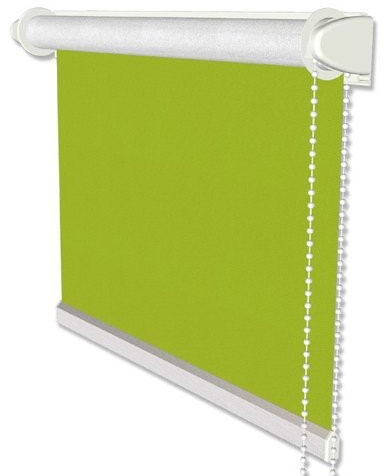 INTERDECO Verdunkelungsrollo/Thermo Rollo, Grün BxH 71 x 215 cm, Klemmfix Rollos ohne Bohren für Balkontüren, Seitenzugrollos mit Silberbeschichtung