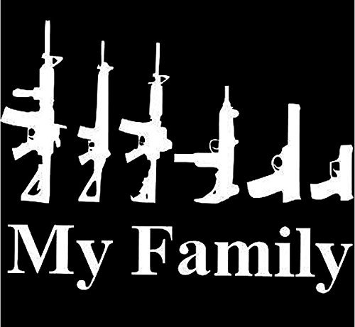 Auto Styling Aufkleber Familie Gun Auto Aufkleber Vinyl Aufkleber Dekoration Film Aufkleber DIY Auto Tuning Teile … (Weiß)