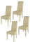t m c s Tommychairs - 4er Set Moderne Stühle Luisa für Küche und Esszimmer, robuste Struktur aus lackiertem Buchenholz Farbe Sand, Gepolstert und mit Kunstleder in der Farbe Sand bezogen