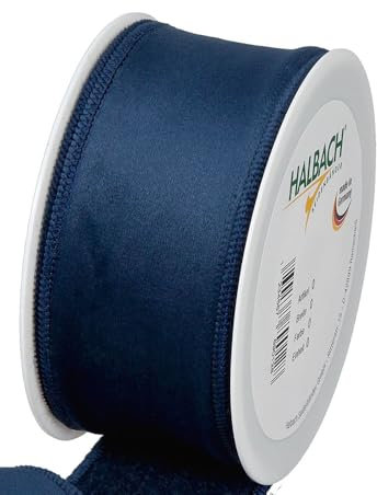 FloristryWarehouse Blue Christmas Velvet Fabric Ribbon 50mm (2) Wide on 8m roll Wired Edge