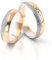 JC Gold Trauringe - Rotgold Weißgold Eheringe Bicolor inklusive Stein und Gravur im Paarpreis PL011 (18 Karat (750) Bicolor)