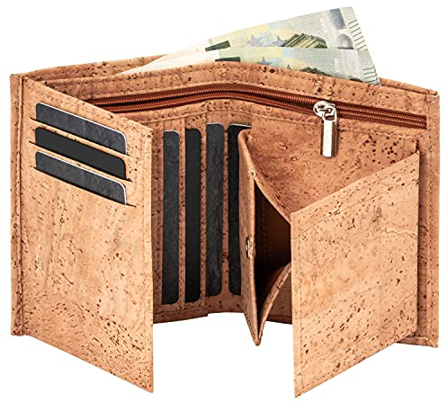 Simaru Kork Geldbeutel Herren - RFID Schutz, Made in EU | Vegane Geldbörse Portemonnaie, nachhaltig, langlebig, robust & wasserabweisend