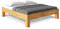 CURBY Massivholzbett Holzbett Doppelbett 4-Fuß-Bett ohne Kopfteil aus massiver THERMO -Fichte, hochwertige Verarbeitung, einfacher Aufbau, Made in Germany, 180 x 200 cm, natur, Standardhöhe