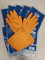 DSTOCK60 - 10 Paires de gants Étanches pour le ménage, la vaisselle, la cuisine, le linge, le nettoyage... en caoutchouc réutilisables - Manches longues - Couleur orange - Taille 6,5 - S -