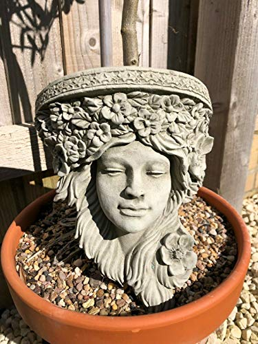 Statue en pierre reconstituée à suspendre pour femme | Décoration de jardin