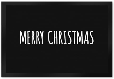 trendaffe Merry Christmas Fußmatte XL in schwarz-weiß