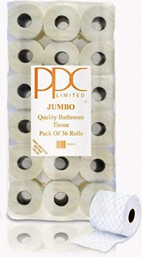 144 x 18.5m Roll Jumbo Toilet Rolls Quilted Tissue Paper Towel Loo Job Lot Wholesale Bulk Buy