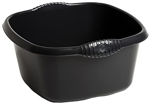 1 saladier noir 9L 32x32cm Carré évier eau plastique Qualité alimentaire