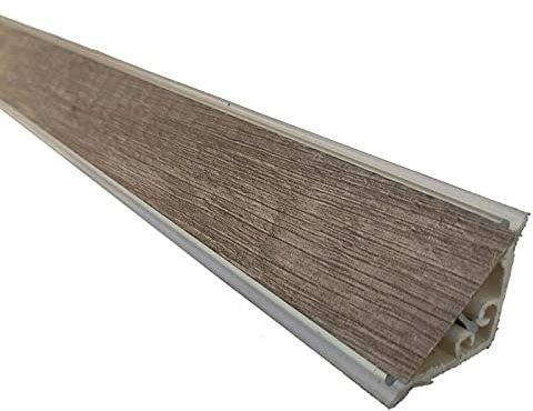 Generico Alzatina in Alluminio per Top Cucina cm 100-200 Vari Colori - Alzatine per Tops - Lunghezza Totale: cm 100 Colore: Rovere Rustico