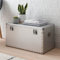 Homesdirect365 Industrial Style Storage Trunk | Ottoman Blanket Box | Metal Wooden Lockable Storage Trunks