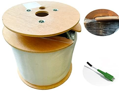Elfcam® -Câble à Fibre Optique pour Extérieur, Simplex Monomode SC/APC à SC/APC 6,0mm, Compatible avec Orange Livebox, SFR La Box Fibre et Bouygues Bbox (500M)