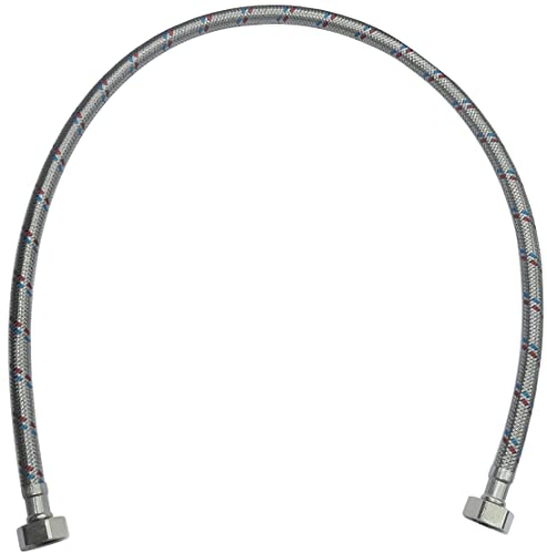 AERZETIX - C50985 - Manguera de conexión flexible - 800mm - 1/2 hembra/hembra - grifo monomando sanitario cocina baño fontanería