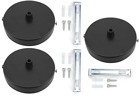 Deckenbaldachin Baldachin Abdeckung mit Integrierte Zugentlastung, 80x25mm Deckenbaldachin für Hängeleuchte, Rund Lampenbaldachin für Alle Lampen Geeignet